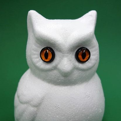 Owl Eyes, 2 pcs, 12mm, Plastic Material