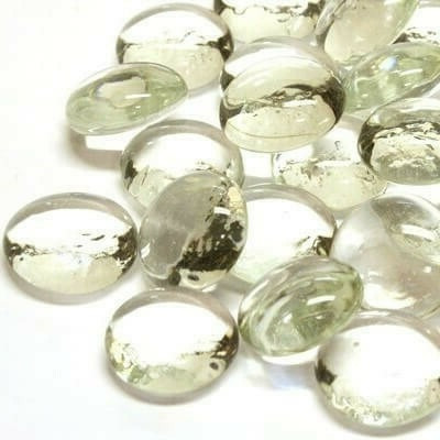 Glass Gems, Clear Crystal, transparent, 100g