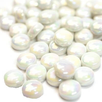 Minipärlor, Pearlised, Opal White, 50g