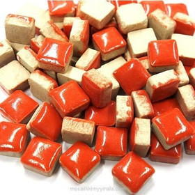 Mini lasitettu keraaminen, Red, 81 palaa