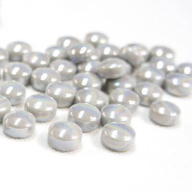 Mini Gems, Pearlised, Pale Grey, 50g