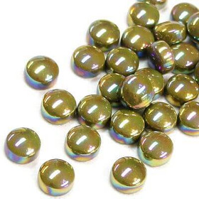 Mini Gems, Pearlised, Light Olive, 200g