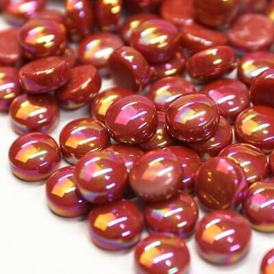 Minipärlor, Pearlised, Blodröd, 200g