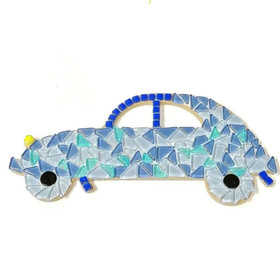 Bilprojekt för barn, blå bil, DIY