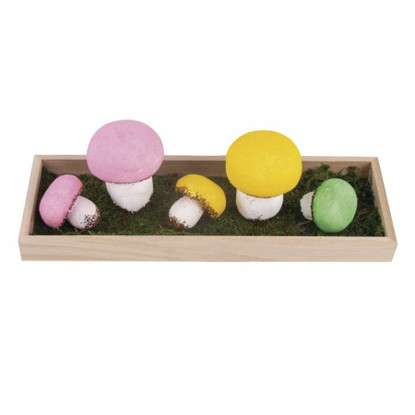 Styrofoam Mushrooms, 5 pcs