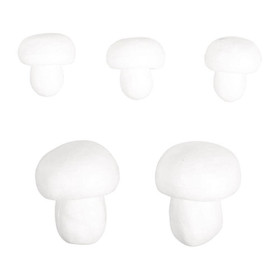 Styrofoam Mushrooms, 5 pcs