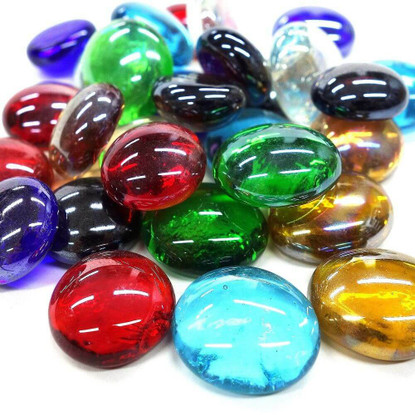 Glass Gems, Mix Iridescent, 1kg