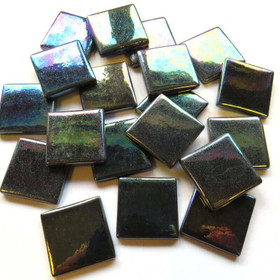 Pâte de Verre, Iridescent, Black 100g