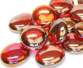 Glass Gems, Red Diamond, transparent, 100g