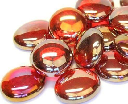 Glasklimpar, Red Diamond, transparent, 500g