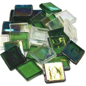 Ice Glass, transparent, Green Mix, 1kg