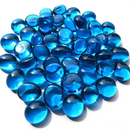 Mini Nuggets, Turquoise Crystal, 50g, transparent