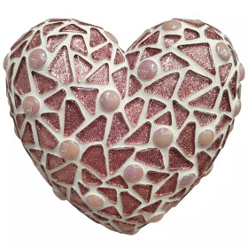 Mosaic Heart, Pink, DIY
