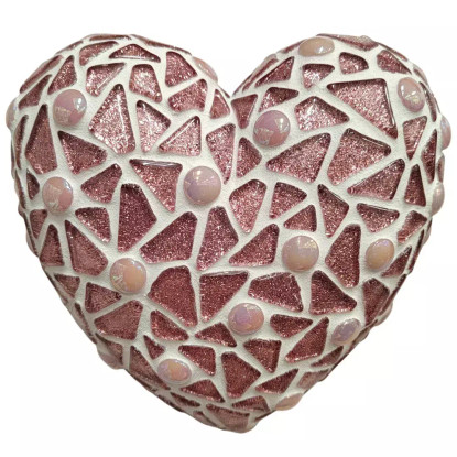 Mosaik Hjärta, Rosa, DIY