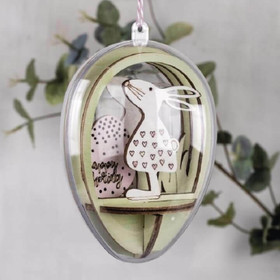 Plastägg + trähare, DIY