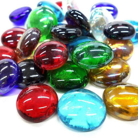Glass Gems, Mix Iridescent, 100g
