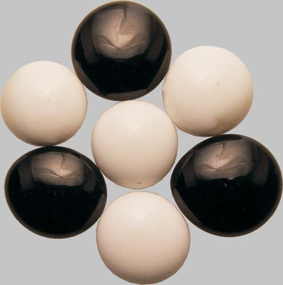 Glass Gems, Black & White opaque, 100g