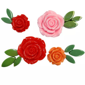 Rose, pink, S, 2 kpl