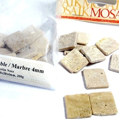 Marmor, 20 mm, Travertin Noce, 1 kg