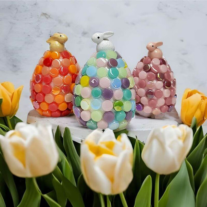 Colorful Easter eggs, 3 pcs, DIY