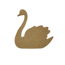 Liten svan, 12 cm, MDF