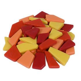 Fantasy Glass, Epäsäännölliset, Yellow-Red Mix 1 kg