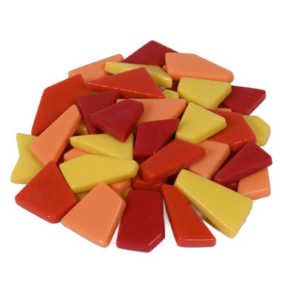 Fantasy Glass, Polygonal, Yellow-Red Mix 1kg