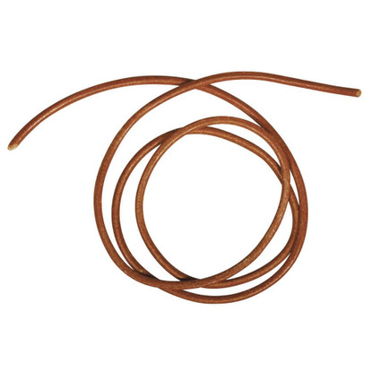 Leather cord, 2 mmø, 1 m x 2 pcs., brown