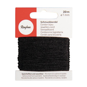 Smyckessnöre, Svart, 20 m