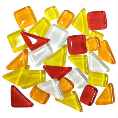 Soft Glass, Yellow-Red Mix 500g