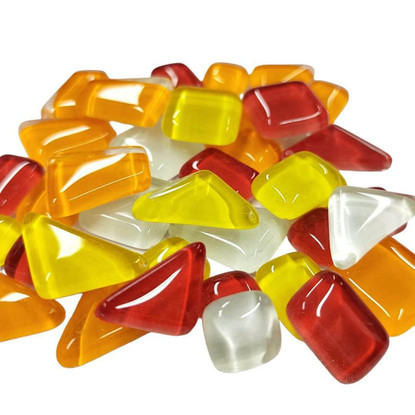 Soft Glass, Yellow-Red Mix 500g