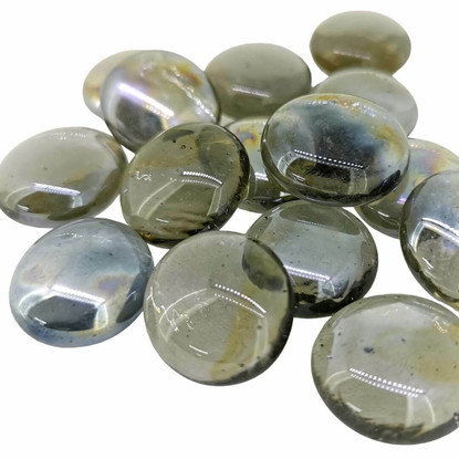 Glass Gems, Smoke Grey, transparent, 100g