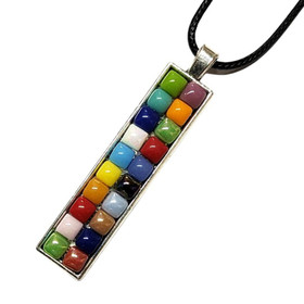 Mosaic jewerly rectangle, silver, DIY