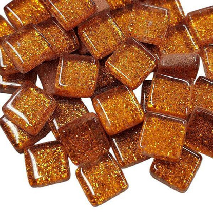 Mini Glitter, 1x1cm, Burnt Orange 50 g