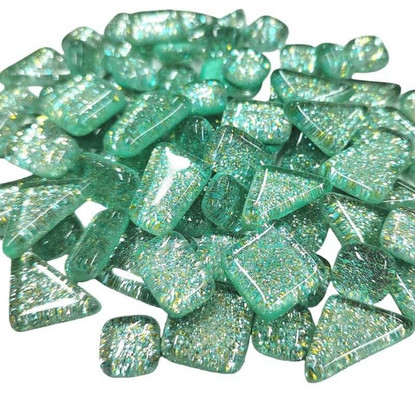 Soft Glass Glitter, Mint Aqua, 500g