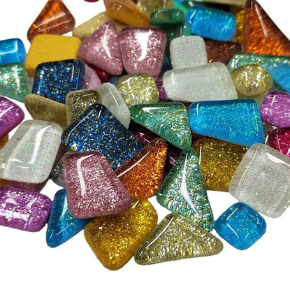 Soft Glass Glitter, Colour Mix, 100g