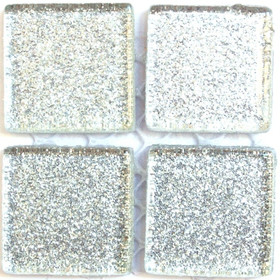Glitter 20 mm, Silver, 49 bitar