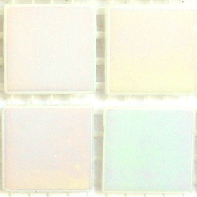 Glasmosaik Iriserande 20 mm, White Diamond, ark