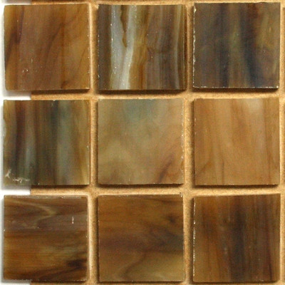 Glasmosaik Marmorerad 20 mm, Antique Oak, 25 bitar
