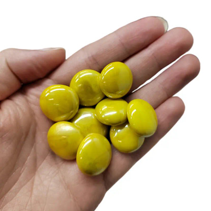 Lasihelmet, Lemon Opalescent, 500 g