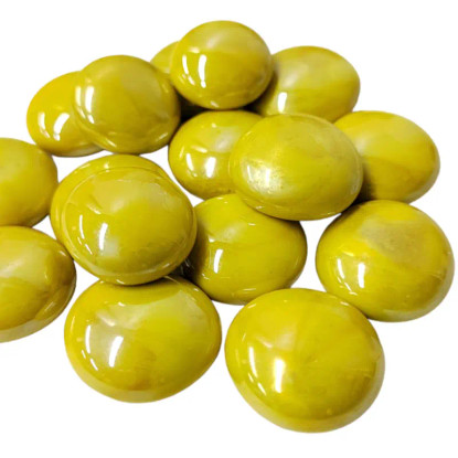Lasihelmet, Lemon Opalescent, 500 g