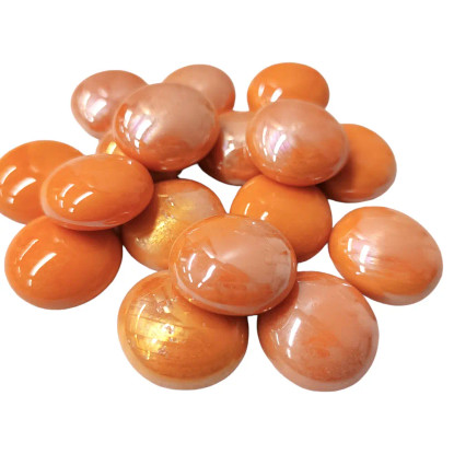 Glasklimpar, Orange Opalescent, 100g