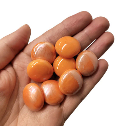 Glass Gems, Orange Opalescent, 500g