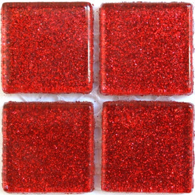Glitter 20 mm, Red, 49 bitar