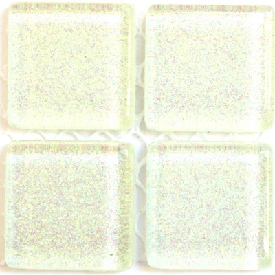 Glasmosaik Glitter 20 mm, Snowflake, 49 bitar