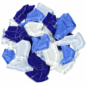 Lasimosaiikkipalat Crash Glass – Blue Mix, 500 g