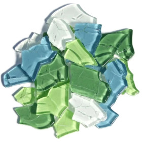 Lasimosaiikkipalat Crash Glass – Green Mix, 500 g