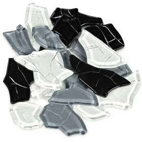 Lasimosaiikkipalat Crash Glass – Grey Mix, 500 g