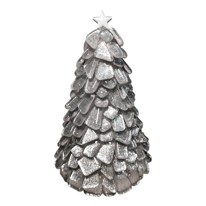Glitter Tree, Silver, DIY