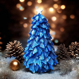 Glitter Tree, Blue Crystal, DIY
